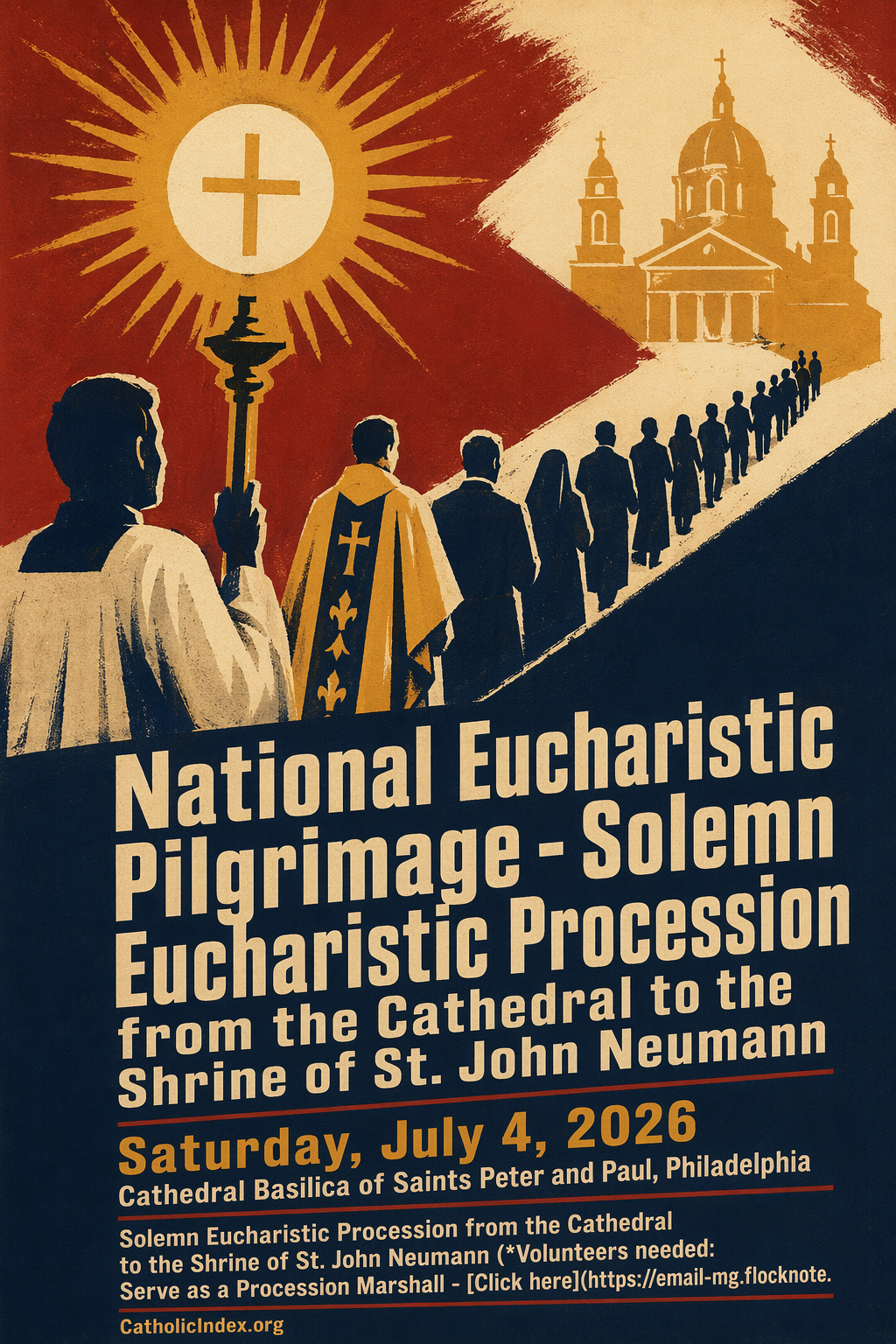 National Eucharistic Pilgrimage - Solemn Eucharistic Procession from the Cathedral to the Shrine of St. John Neumann