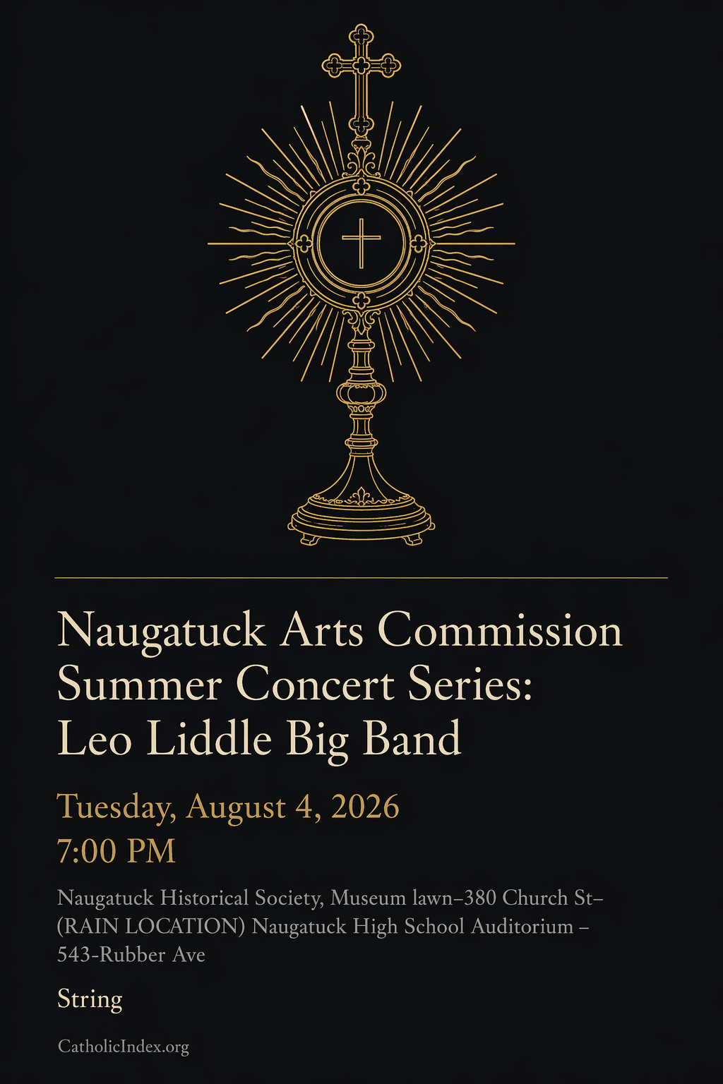 Naugatuck Arts Commission Summer Concert Series: Leo Liddle Big Band