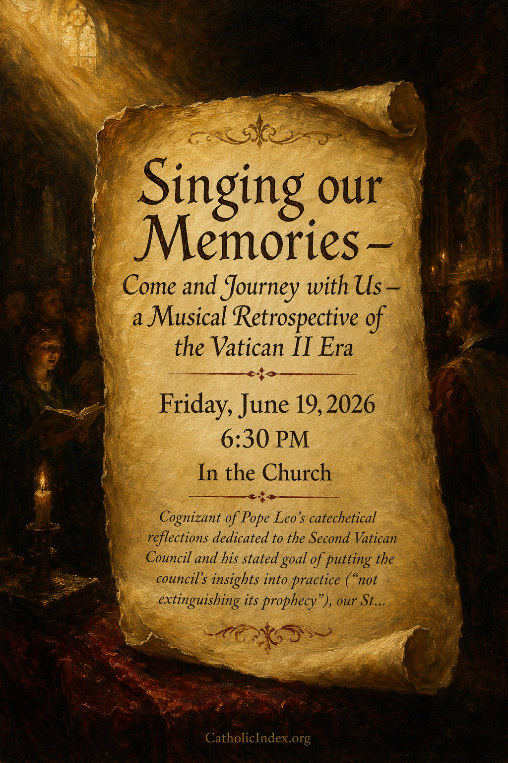 Singing our Memories — Come and Journey with Us — a Musical Retrospective of the Vatican II Era
