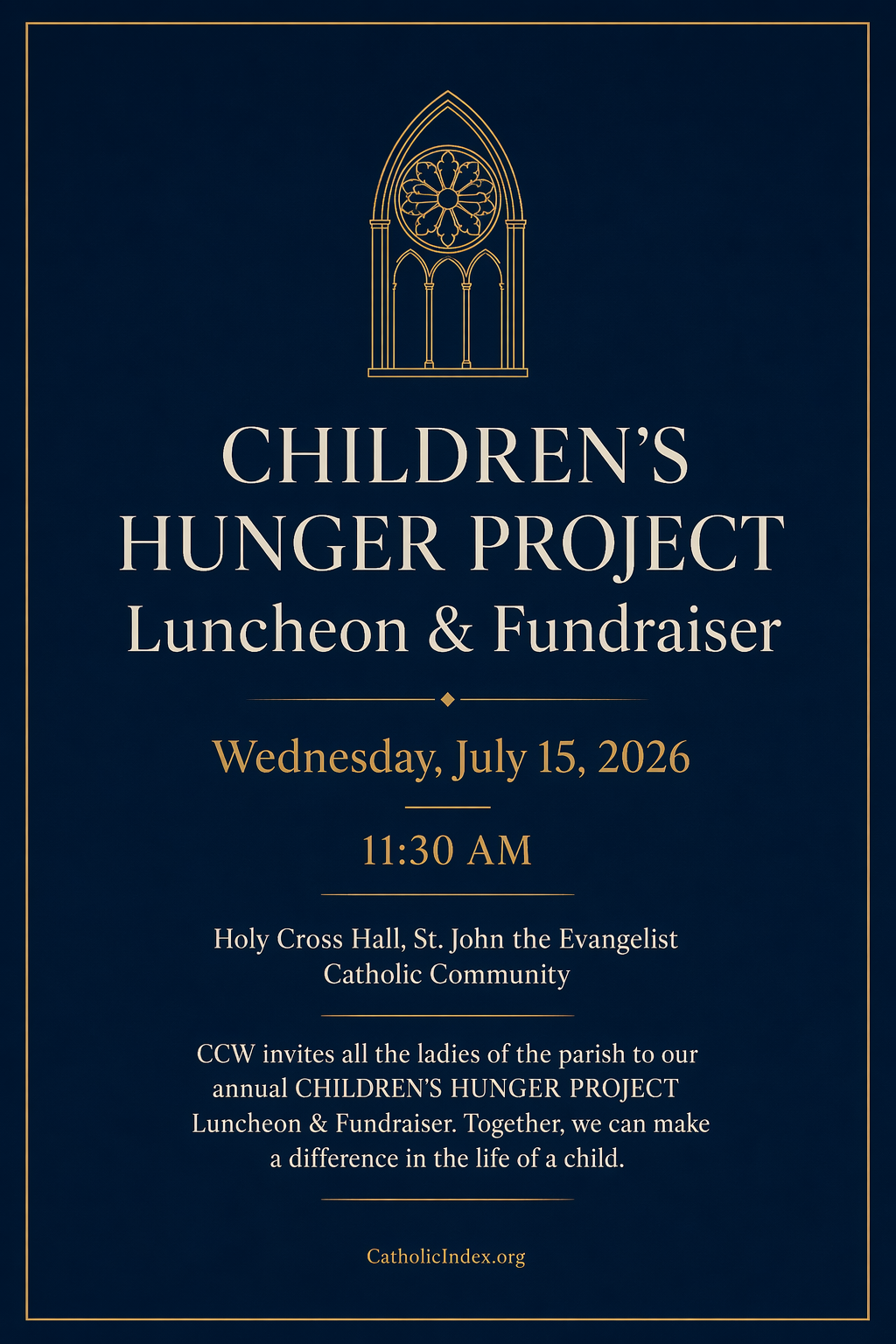 Children's Hunger Project Luncheon & Fundraiser
