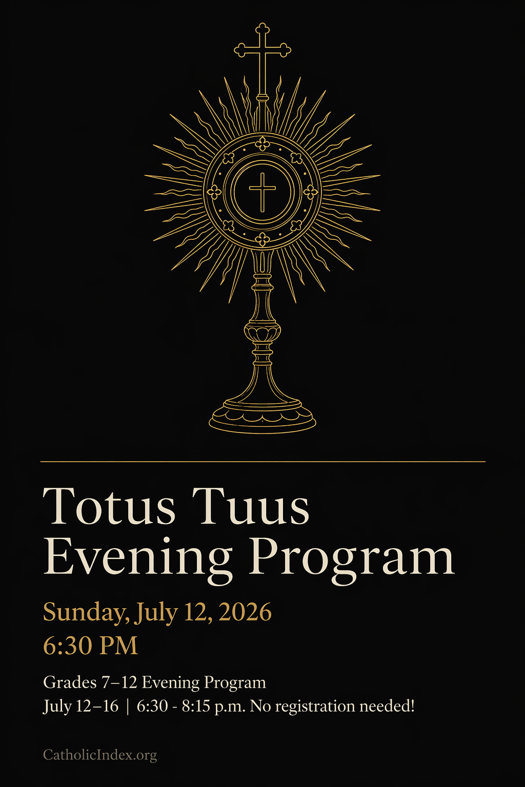 Totus Tuus Evening Program