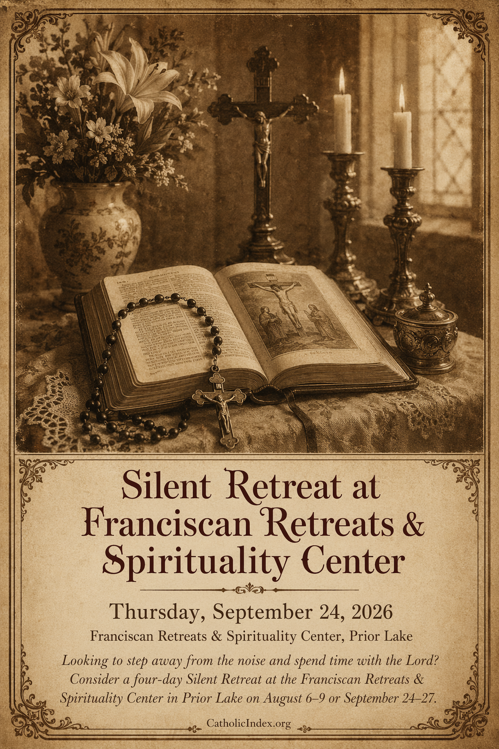 Silent Retreat at Franciscan Retreats & Spirituality Center
