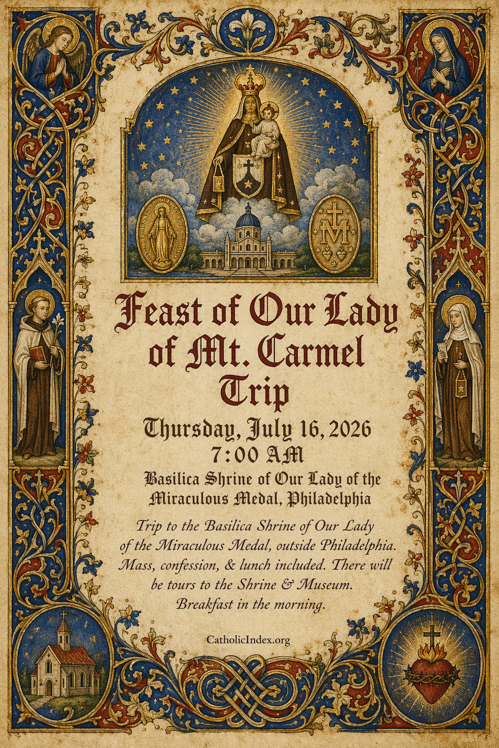 Feast of Our Lady of Mt. Carmel Trip