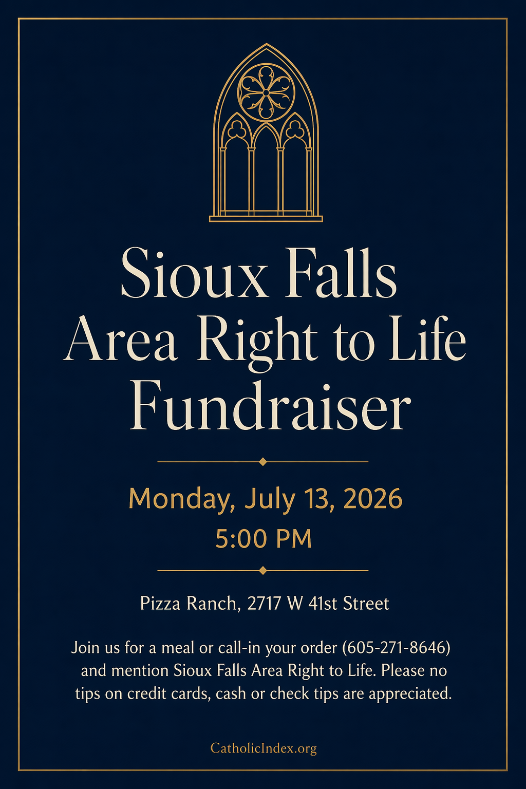 Sioux Falls Area Right to Life Fundraiser