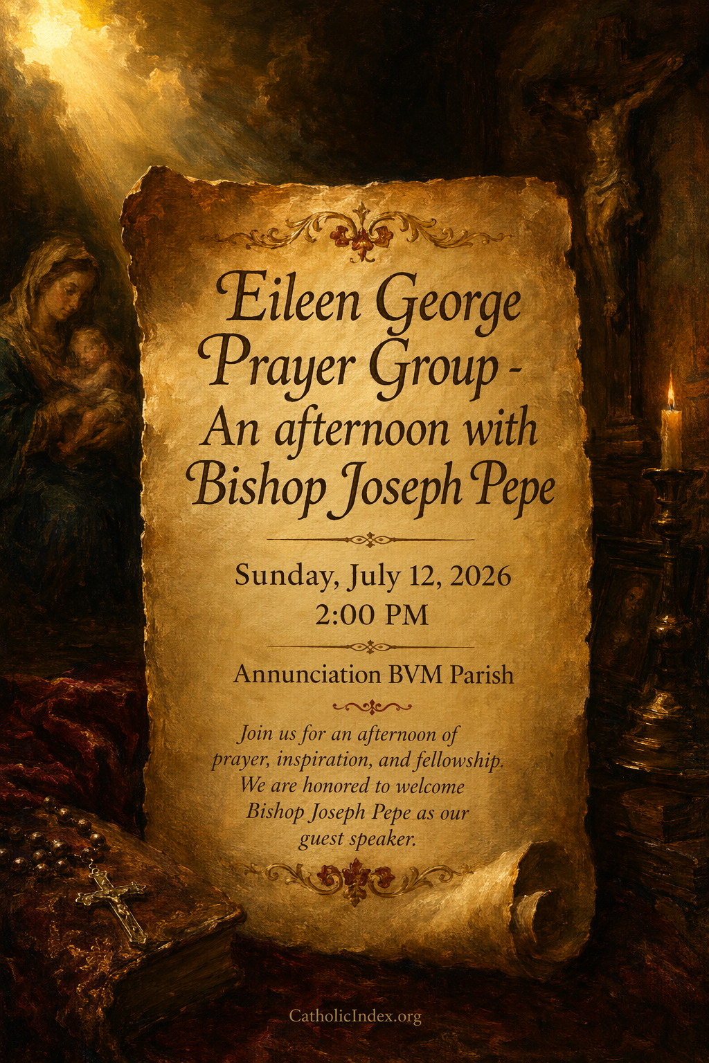 Eileen George Prayer Group - An afternoon with Bishop Joseph Pepe