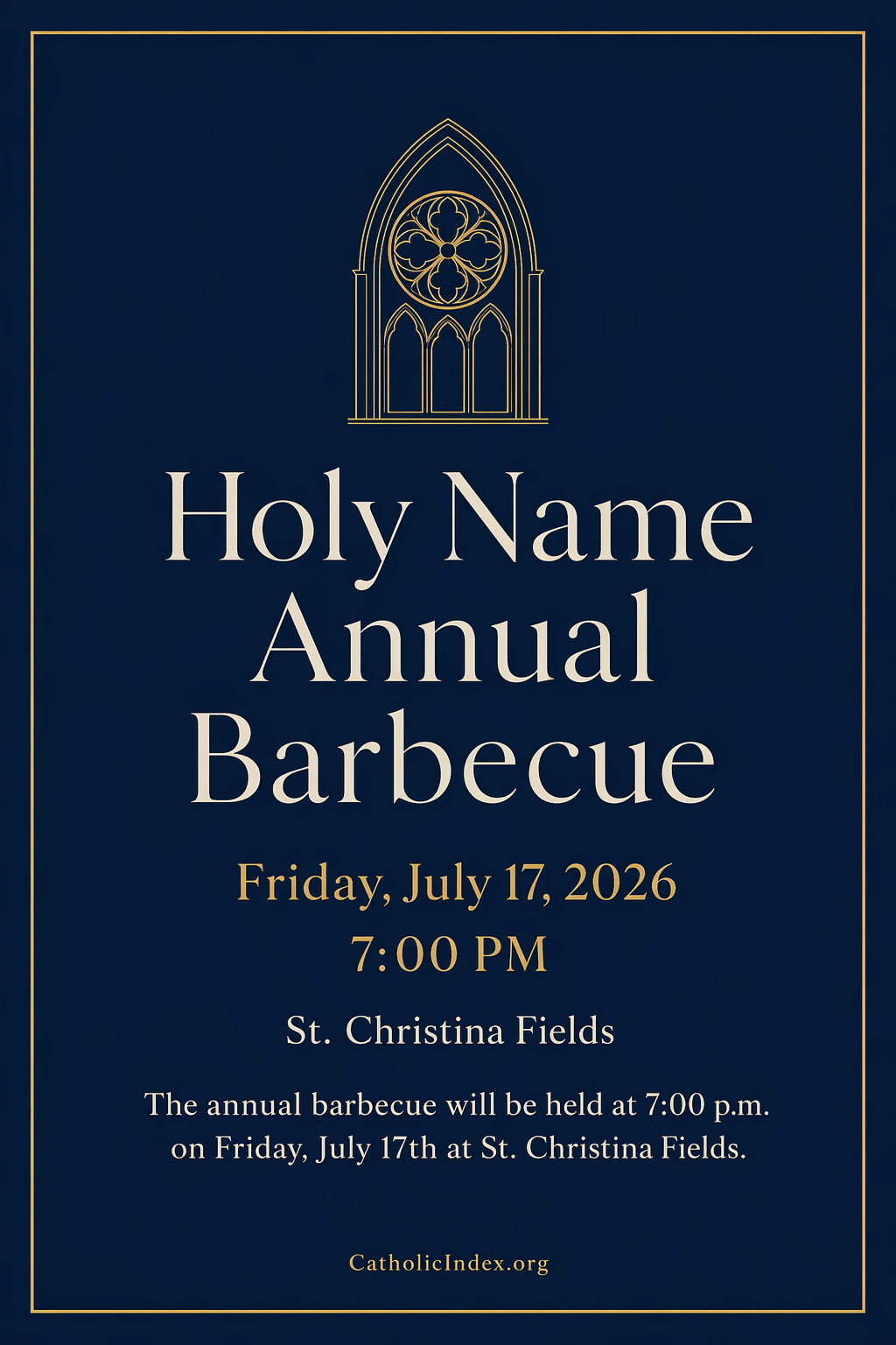 Holy Name Annual Barbecue