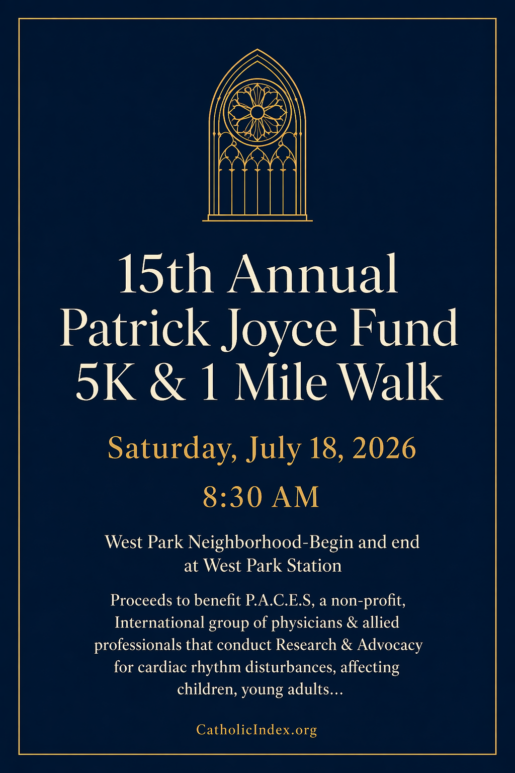 15th Annual Patrick Joyce Fund 5K & 1 Mile Walk
