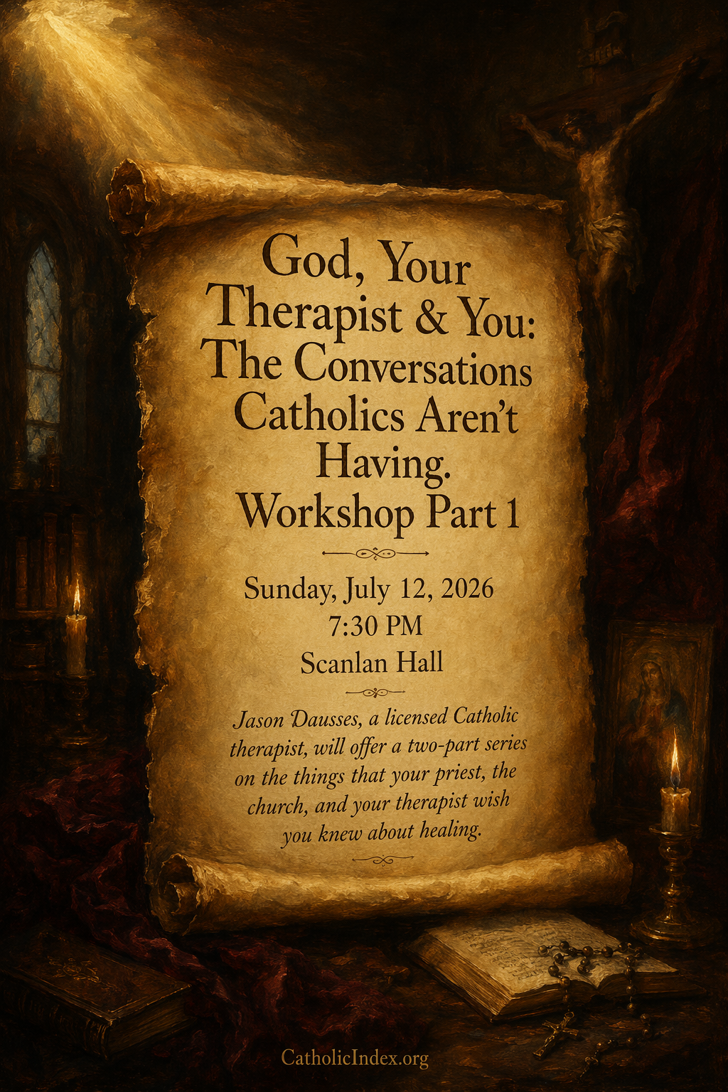 God, Your Therapist & You: The Conversations Catholics Aren't Having. Workshop Part 1