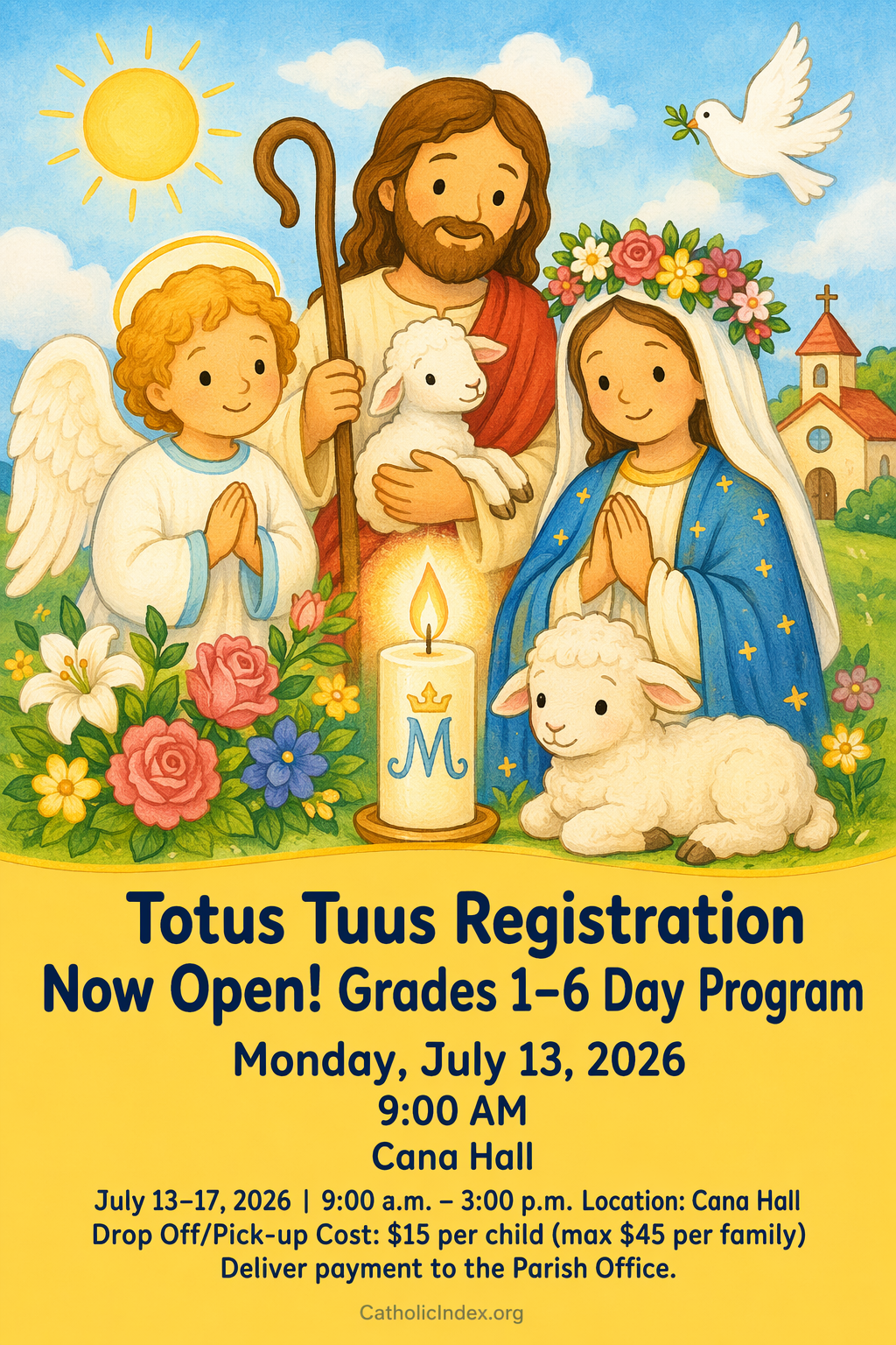 Totus Tuus Registration Now Open! Grades 1–6 Day Program