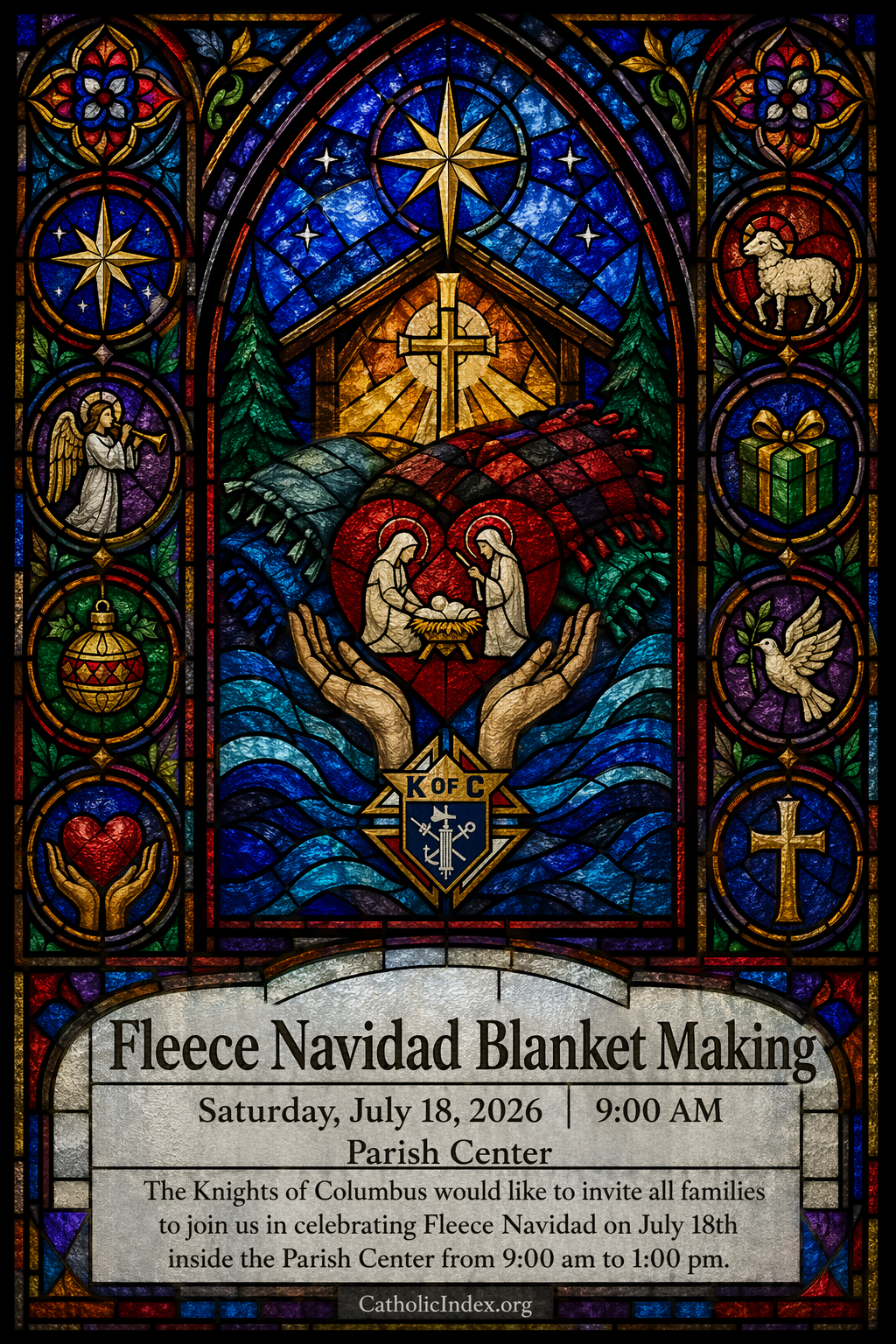 Fleece Navidad Blanket Making