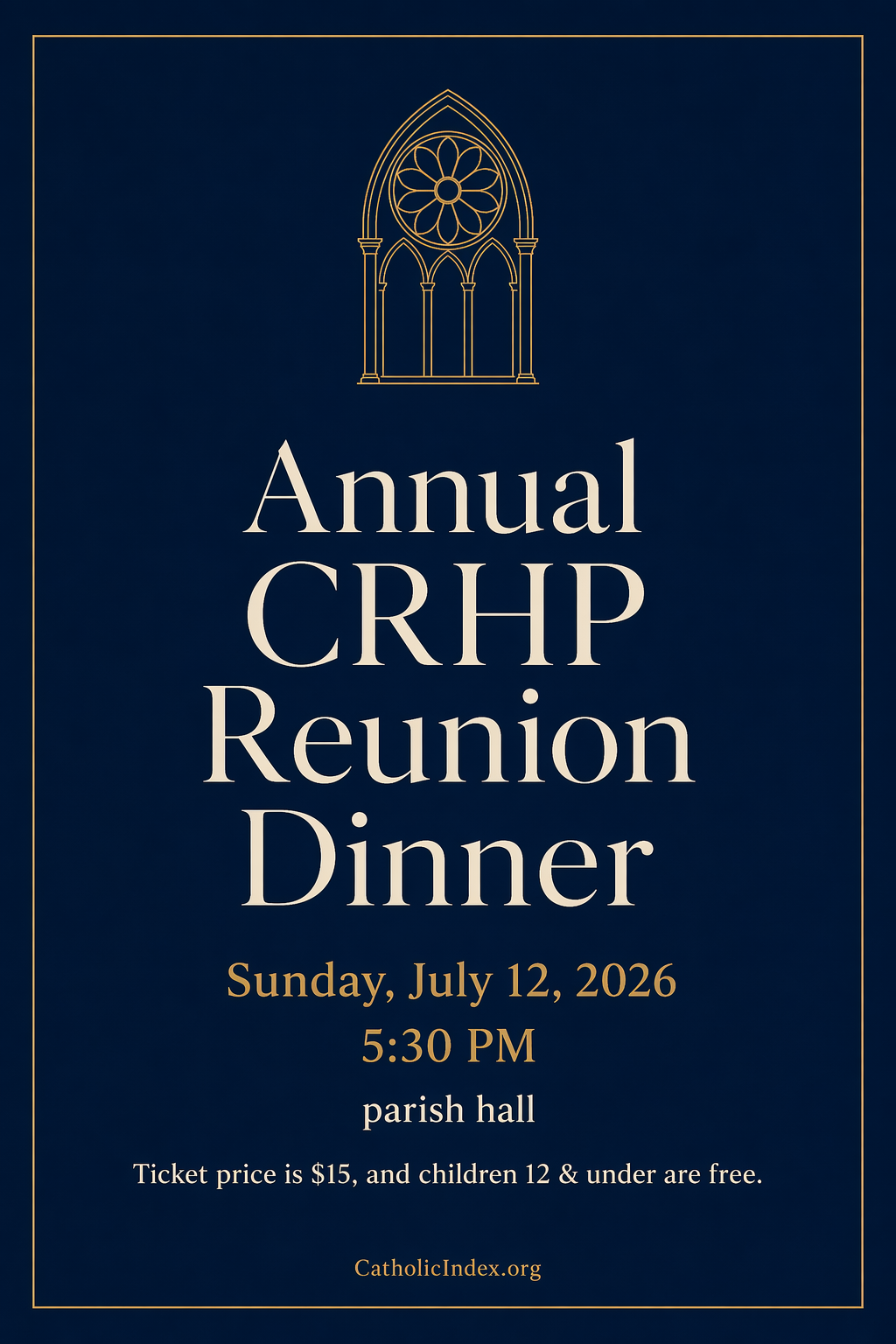 Annual CRHP Reunion Dinner