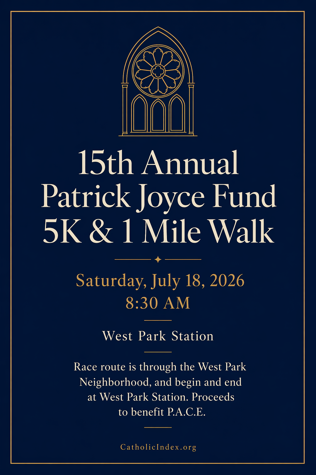 15th Annual Patrick Joyce Fund 5K & 1 Mile Walk