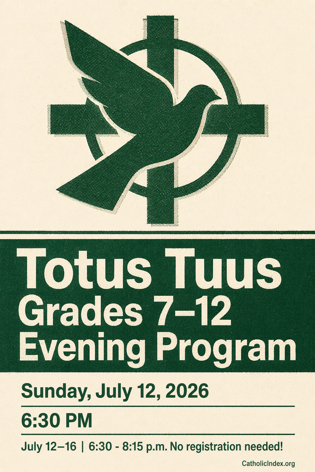 Totus Tuus Grades 7–12 Evening Program
