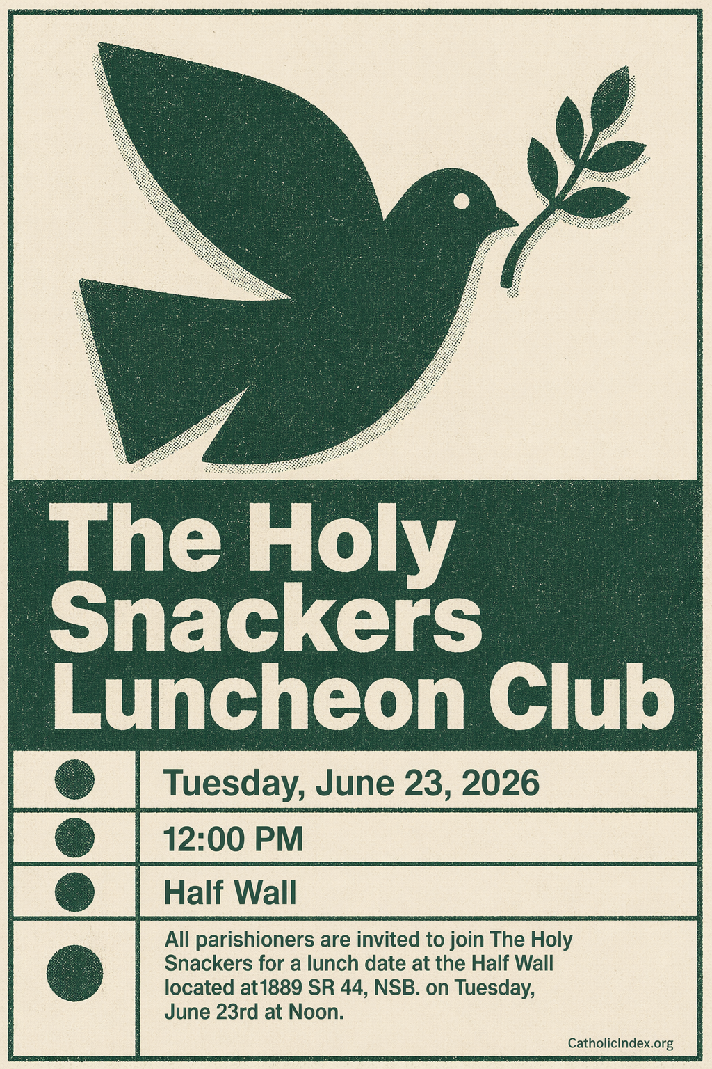 The Holy Snackers Luncheon Club