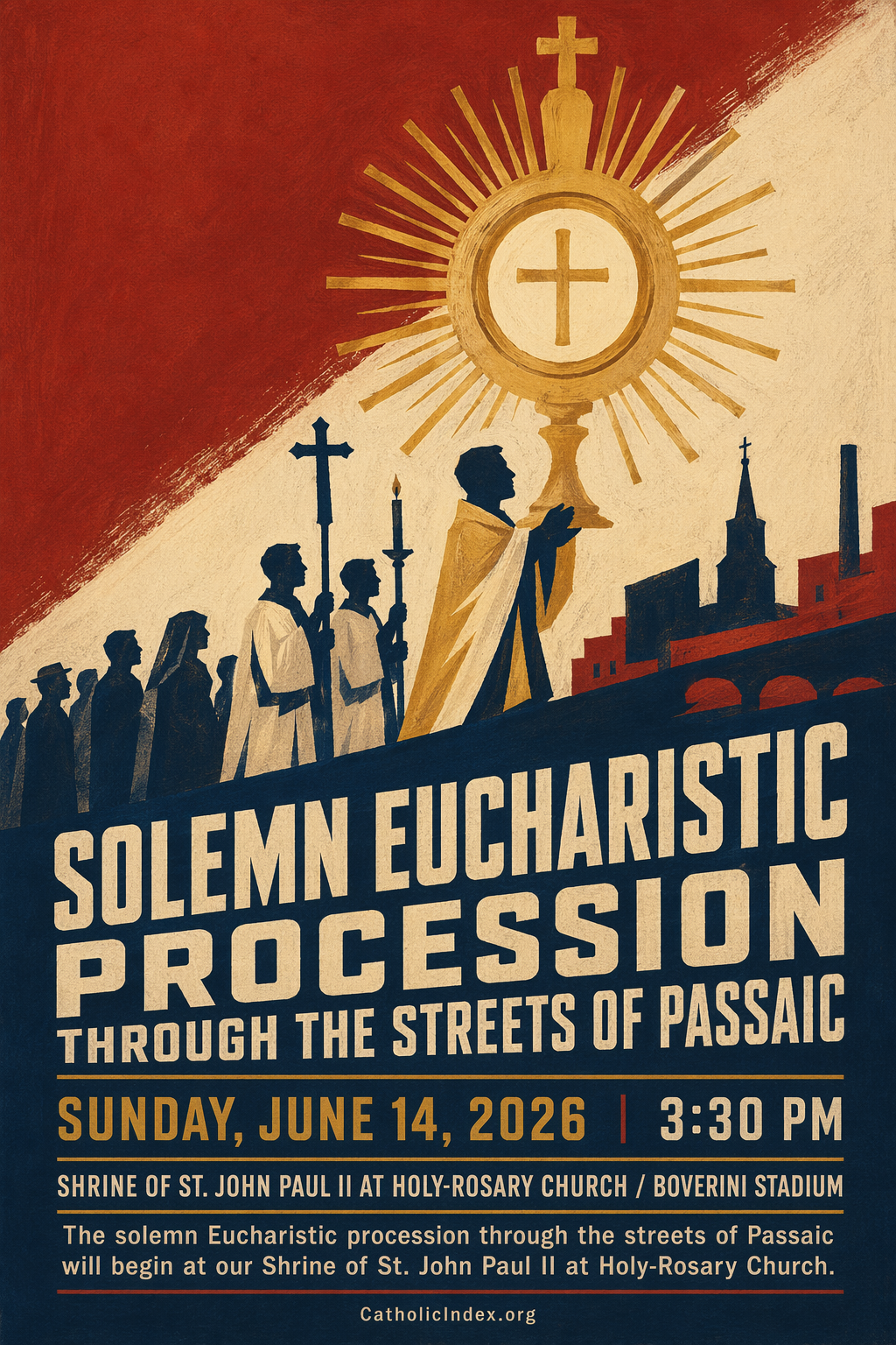 Solemn Eucharistic procession through the streets of Passaic