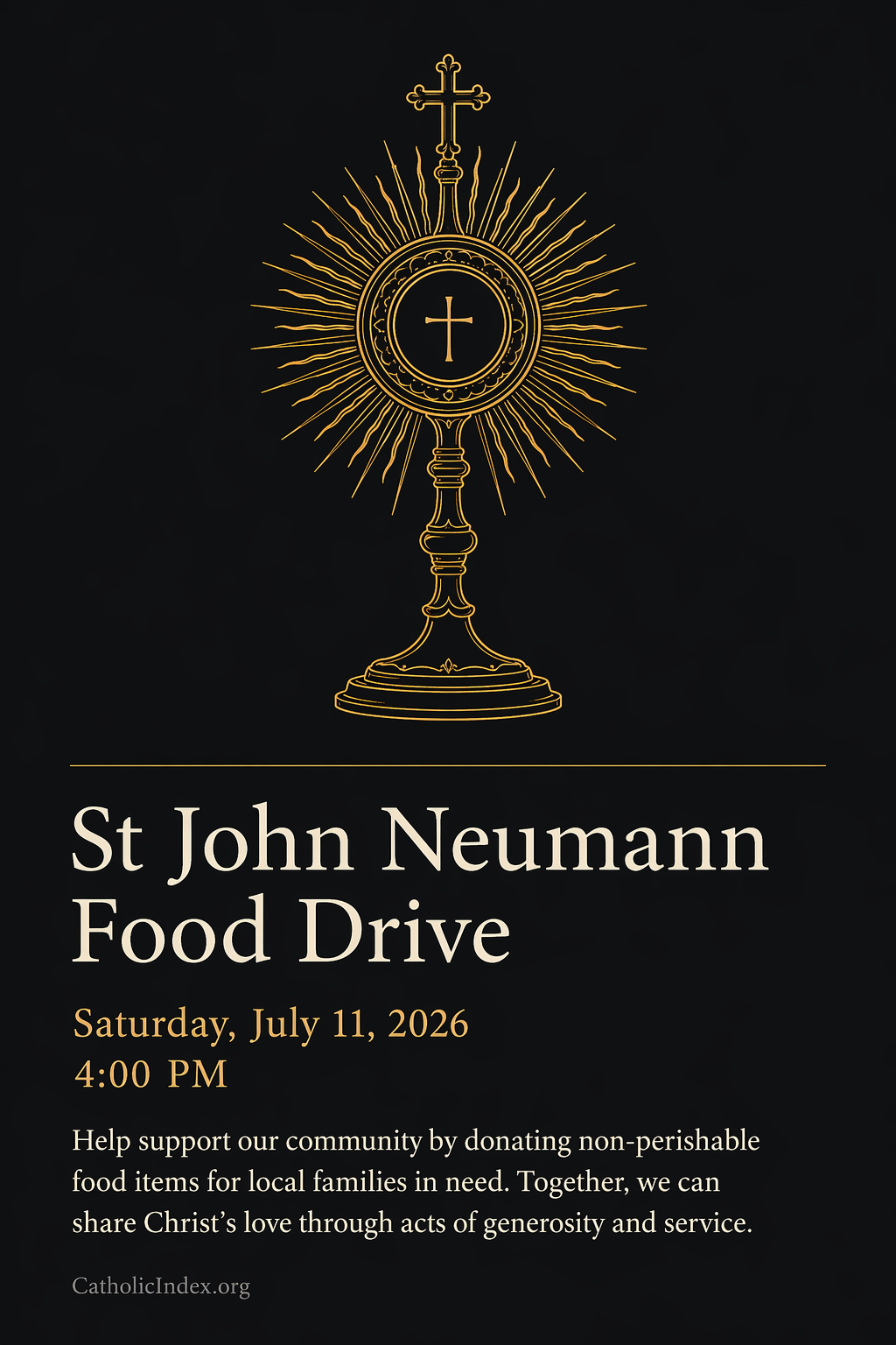 St John Neumann Food Drive