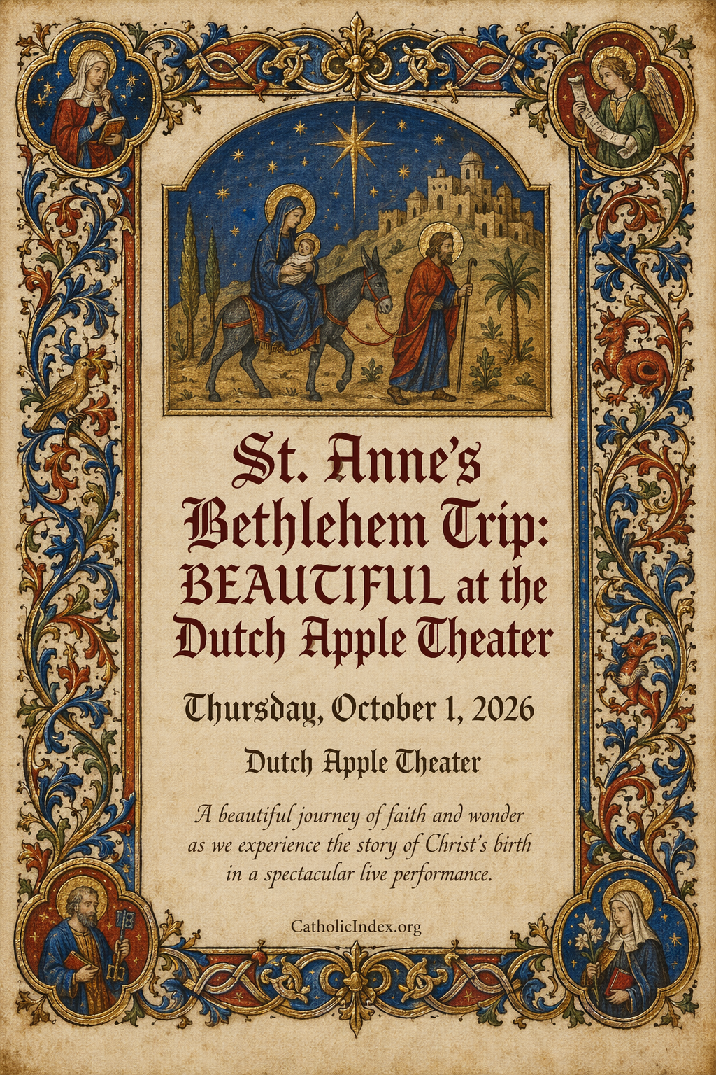 St. Anne's Bethlehem Trip: BEAUTIFUL at the Dutch Apple Theater