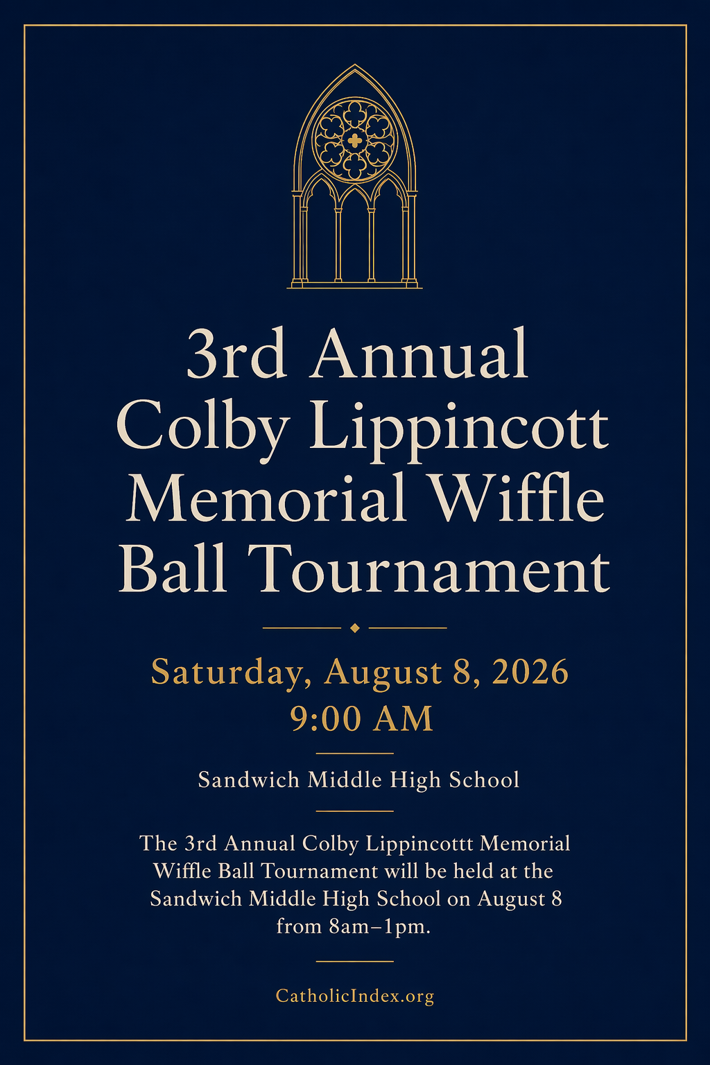 3rd Annual Colby Lippincott Memorial Wiffle Ball Tournament